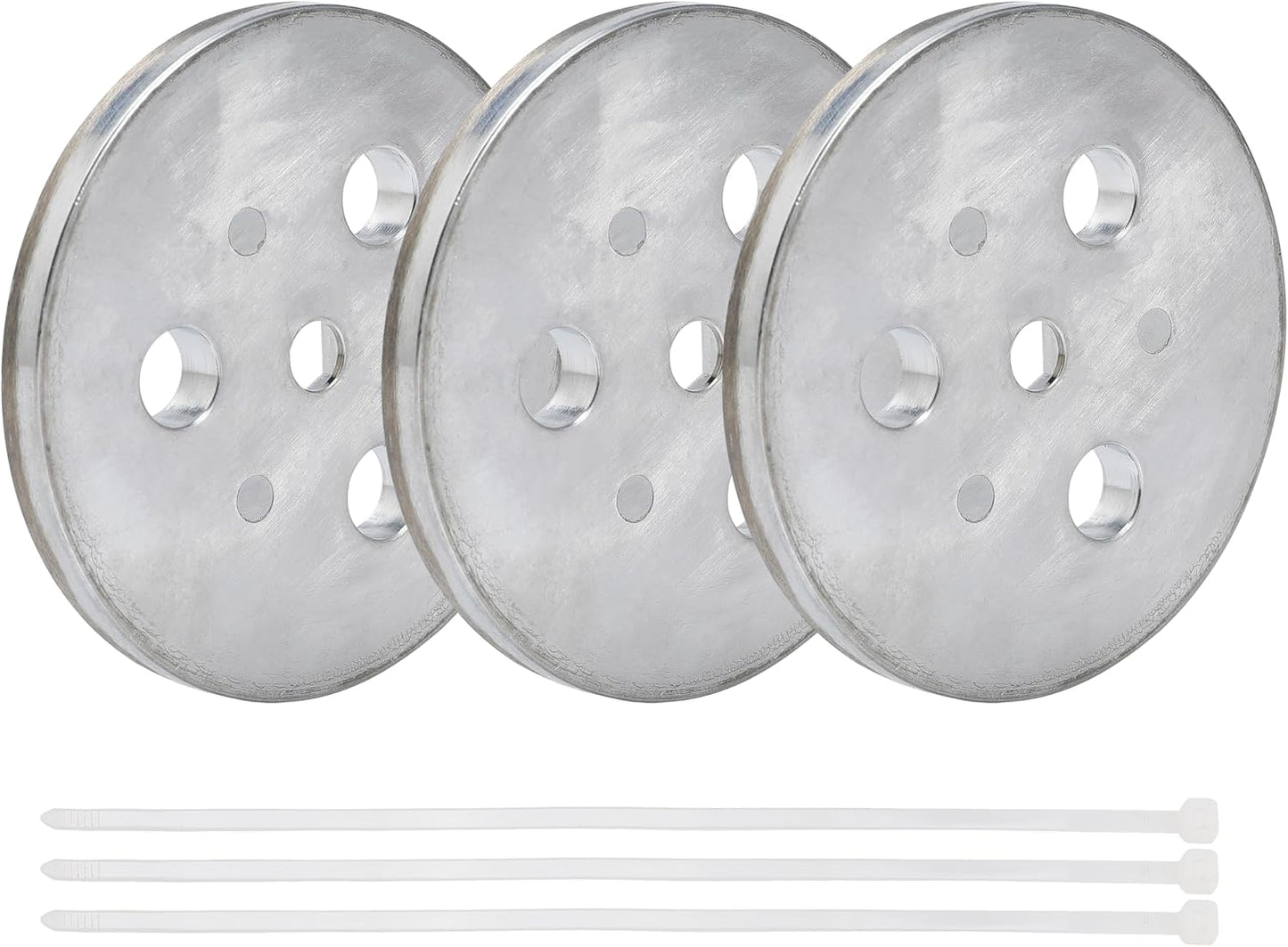 Pool Skimmer Weight Zinc Anode Plate with Plastic Ties Zinc Plate Into Your Skimmer Basket Skimmer Deck Cover Plate Anti Corrosion and Electrolysis (4)