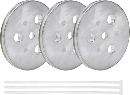 Pool Skimmer Weight Zinc Anode Plate with Plastic Ties Zinc Plate Into Your Skimmer Basket Skimmer Deck Cover Plate Anti Corrosion and Electrolysis (3)