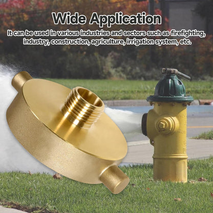 2-1/2" NH NST Female x 2" NPT Male Fire Adapter, Brass Fire Equipment for Hose or Hydrant with Pin Lugs, 2 PCS
