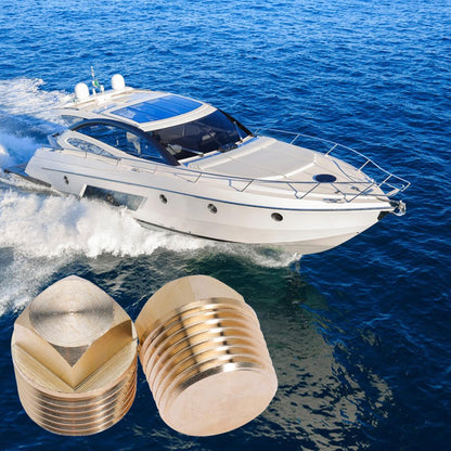 Boat Plug 1/2 Inch NPT Brass Boat Drain Plugs Thread Boat Garboard Drain Plug Fits for Most Boat Hulls
