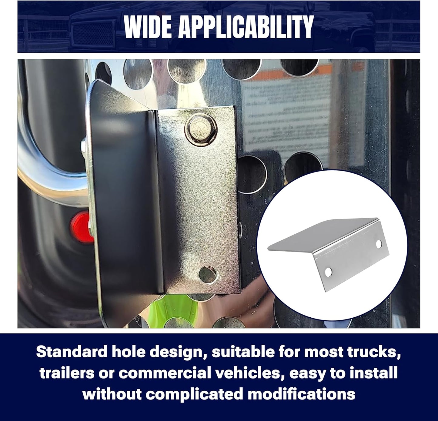 Permit Sticker Holder for IFTA for DMV Class Chrome L Bracket Replace 60788 for Truck Car Parking Passes Permits Small Stickers Vehicle Emblems Mounting