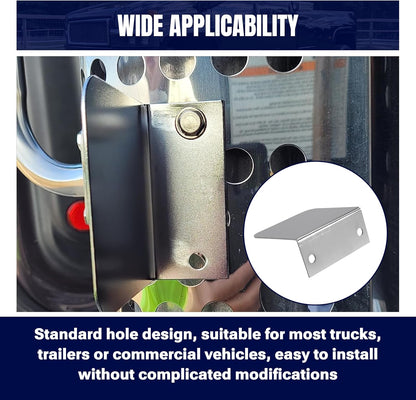 Permit Sticker Holder for IFTA for DMV Class Chrome L Bracket Replace 60788 for Truck Car Parking Passes Permits Small Stickers Vehicle Emblems Mounting