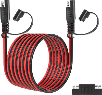 12FT 14AWG SAE Extension Cable, 14 AWG SAE Quick Disconnect Wire Harness 14 Gauge with Polarity Reverse Adapter for Solar Panel RV Battery Automotive and Marine Applications (14AWG 12FT)