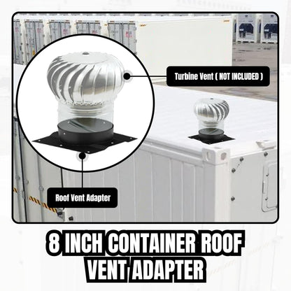8" Shipping Container Vent 8 Inch Corrugated Roof Vent Adapter Roof Vent Adapter Fits for Whirlybird Roof Turbines, Set of 1