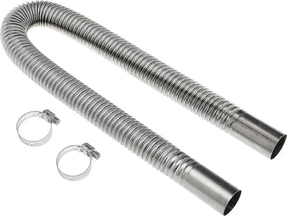 200cm 24mm Exhaust Pipe for Diesel Heater, 1 Inch ID Generator Exhaust Extension with Thru Hull Exhaust Skin and Tube Elbow Connector
