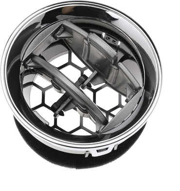 Front Interior Dashboard Louvre AC Heater Air Vent Duct Chrome Set for Ford F150 F-150 Lobo 09 10 11 12 13 14 Replaces 9L3Z-19893-CA CL3Z19893EA 9L3Z19893AA 9L3Z-19893-AA CL3Z-19893-EA 9L3Z19893CA