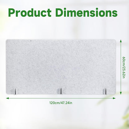 Desk Privacy Panel 2PCS 23.6" x 23.6" and 1PCS 47.2" x 23.6" Acoustic Panel Portable Desk Partition Desk Divider Noise Visual Isolate Table Divider for Student Study Reception Area Office Library