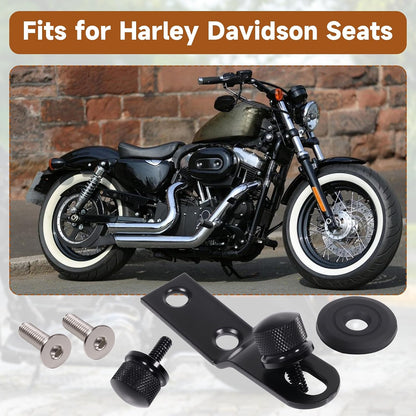 Seat Bracket Replaces 10545BB Fits for Harley Davidson Rear Fender Studplate with 1/4-28 x 3/4in Screws and Fender Washer