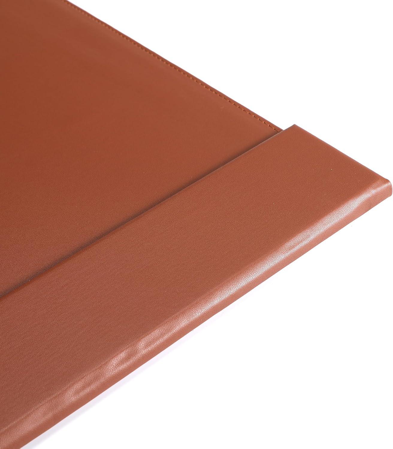 30" x 18" Leather Desk Blotter with Side Rails for Writing Leather Executive Desk Pad Protector Desk Mat for Office Home Workplace Brown