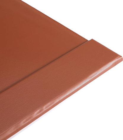 30" x 18" Leather Desk Blotter with Side Rails for Writing Leather Executive Desk Pad Protector Desk Mat for Office Home Workplace Brown