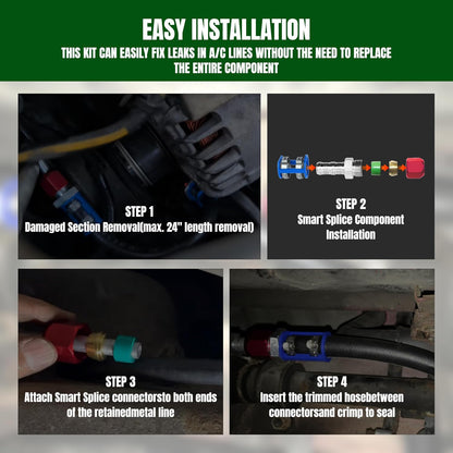 800-673 A/C Line Splice Kit For 5/16 Line With No.6 Hose 800673 Air Conditioning Repair Splice Connector Splicer Coupler Kit For 5/16 AC Line to Hose Repair (Line-K673)
