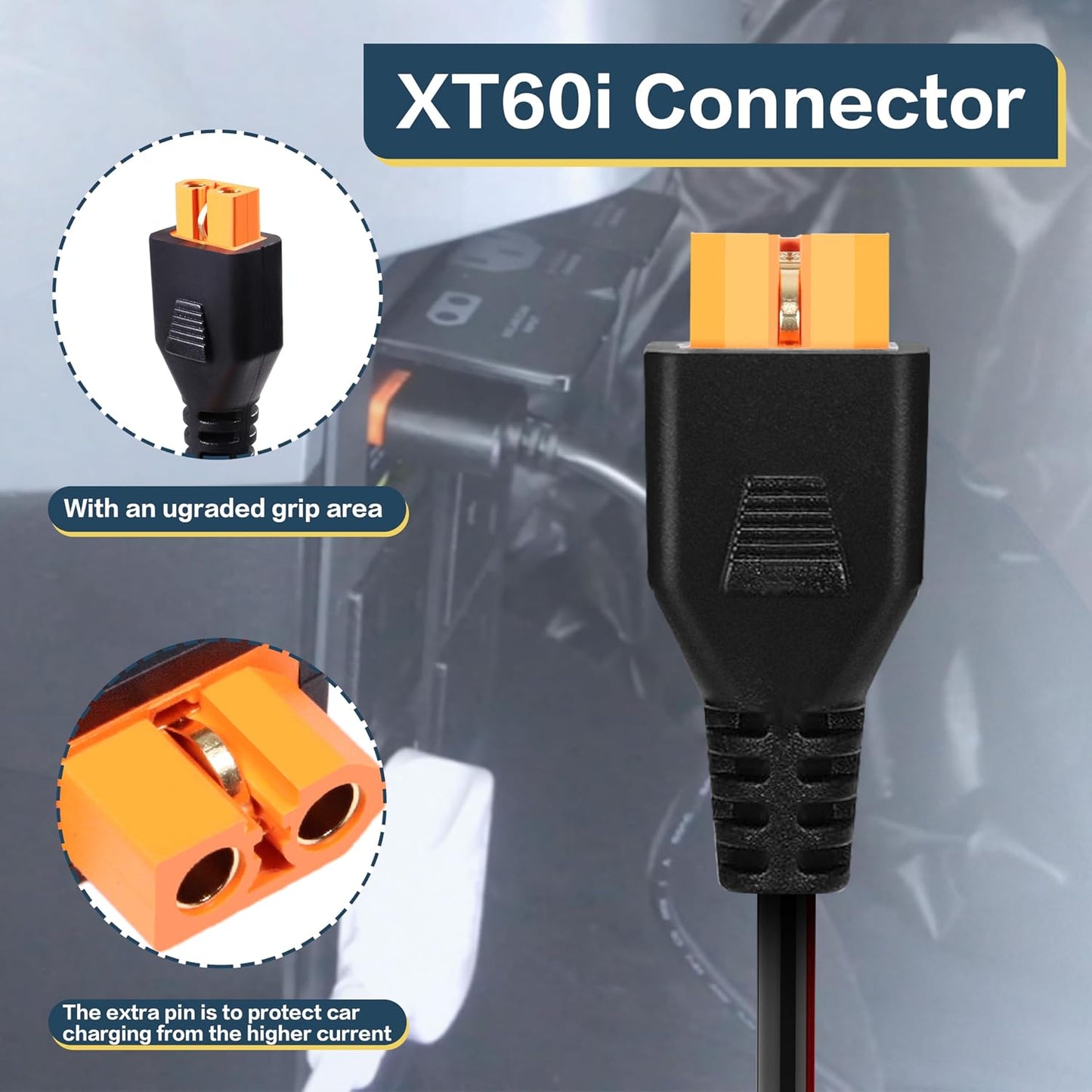 14AWG 8FT Solar to XT60i Charge Extension Cable for Solar Panels Portable Power Stations