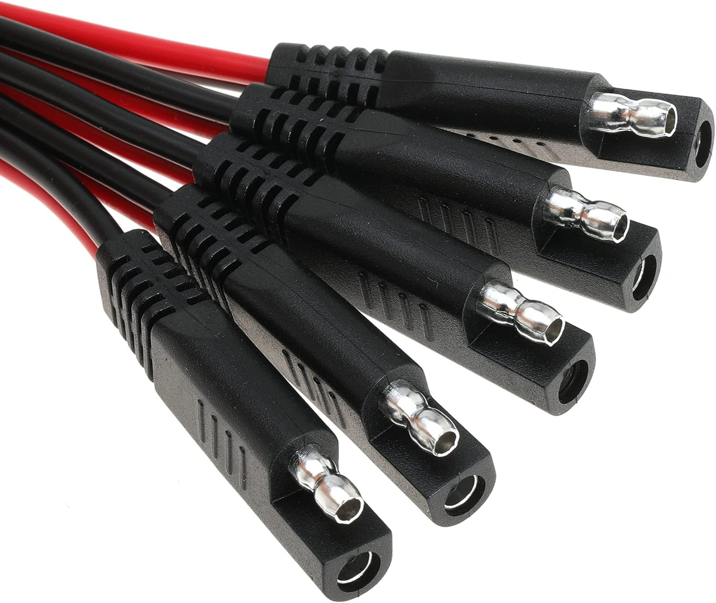 14 AWG SAE to SAE Extension Cable 14 Gauge 2-Pin SAE Connector Extension Cord with Dual Head Plug for Solar Panel Automotive Car Motorcycle 10in
