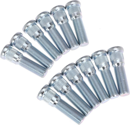 12Pcs Wheel Stud for Trailer for Lippert Axles 2000 lb to 3500 lb for Dexter 4400 lb with 1/2"-20 UNF Thread Size 0.617" Spline, 0.77" Head 2.19" Length