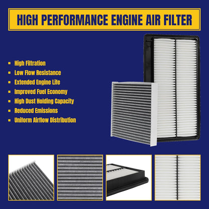 Engine and Cabin Air Filter for Honda Pilot 3.5L 2023-2025 for Acura MDX 3.5L 2022-2025 Replace 17220-61A-A00 CF11182