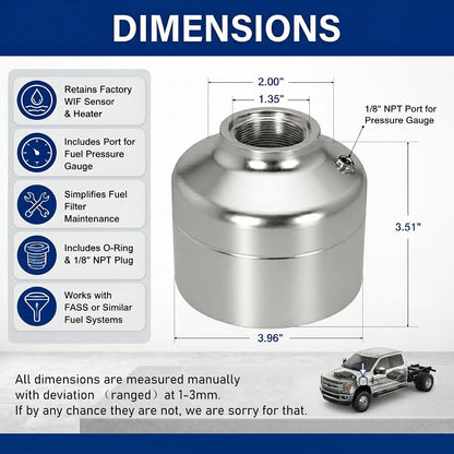 6.6 Duramax Fuel Filter Remover for GMC 2001-2016 Duramax 6.6L Diesel Truck (with WiF Sensor)