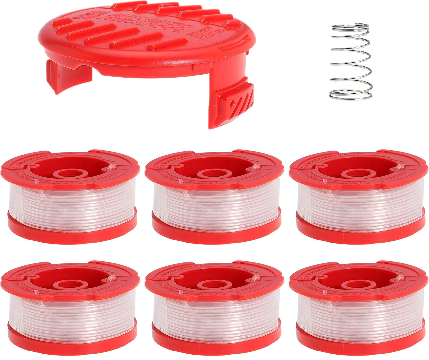 WA0010 Spool Trimmer Line Trimmer Spools for Worx String Trimmer WA0010 Weed Eater and WA6531 Spool Cap Coverfor Worx Weed Eater WG150 WG151 WG152 WG153 (10 Trimmer Line Spools+2 Spool Caps)