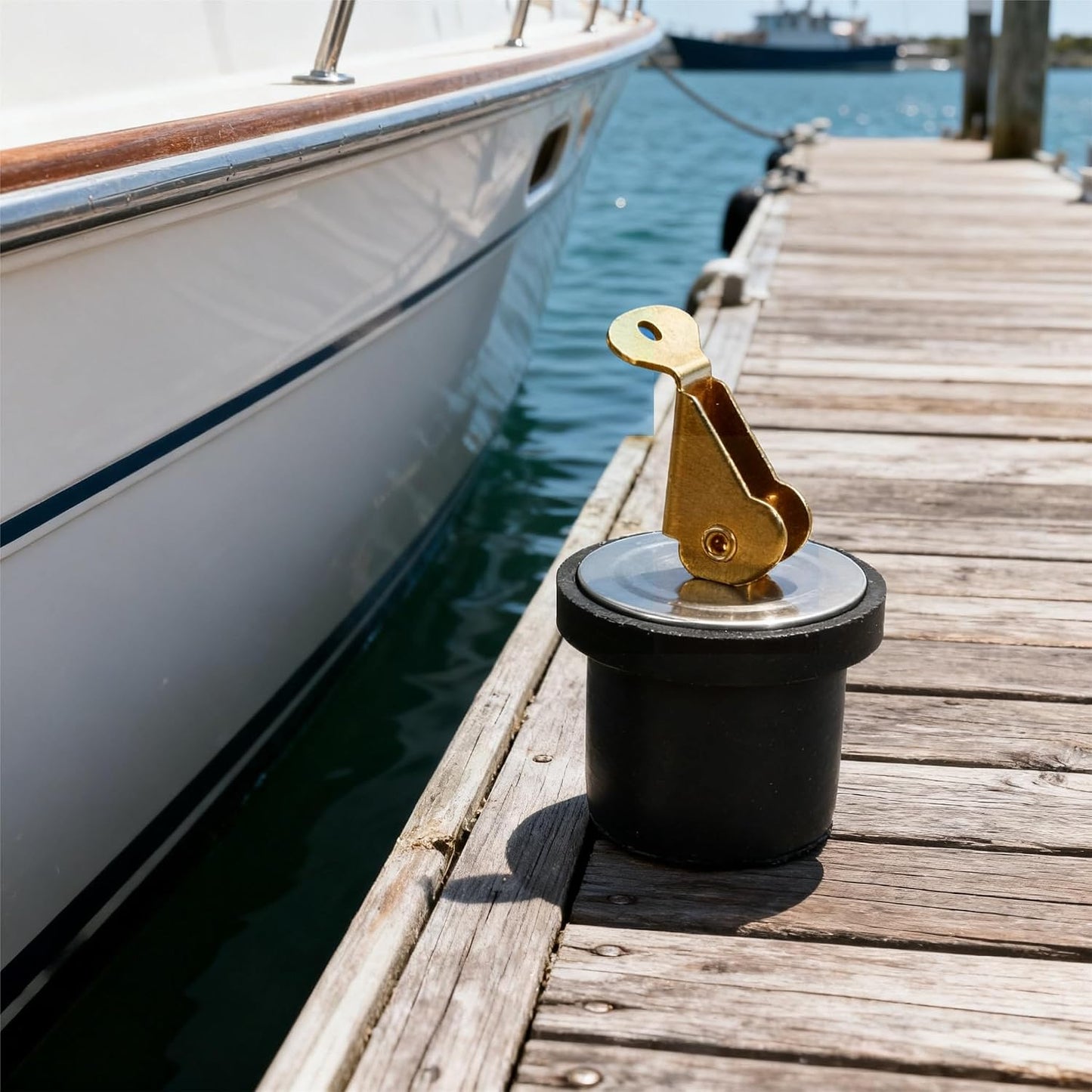 Boat Drain Plug Brass Boat Plug Snap Rubber Plugs Deck Plug for Boat Marine Twist Accessories