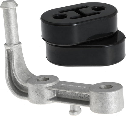 68275662AB Rear Left Exhaust Bracket Driver Side Muffler Support Assembly for Ram 1500 5.7 6.2 2019-2024 5.7L 6.2L with 2pcs Rubber Exhaust Hanger Insulator Support Bushing