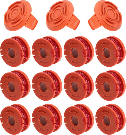 WA0010 Spool Trimmer Line Trimmer Spools for Worx String Trimmer WA0010 Weed Eater and WA6531 Spool Cap Coverfor Worx Weed Eater WG150 WG151 WG152 WG153 (10 Trimmer Line Spools+2 Spool Caps)