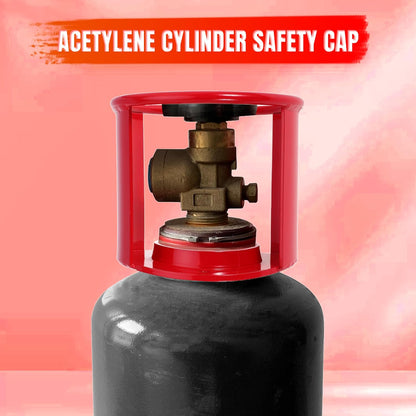 Acetylene Cylinder Regulator Safety Cap Protector Safety Collar 3-1/2" x 12" for High and Low Pressure Tanks Acetylene Tanks Gas Cylinders, Fine Thread (2pcs)