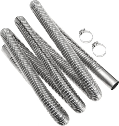 120cm 24mm Exhaust Pipe for Diesel Heater, 1 Inch ID Generator Exhaust Extension with Thru Hull Exhaust Skin and Tube Elbow Connector