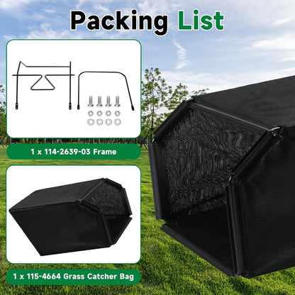 Lawn Mower Bag and Frame Set Grass Catcher Bag and Frame for to-ro 22" Recycler Lawn Mower Replace 132-4483-03 115-4664 114-2639-03