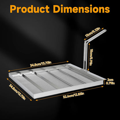 Commercial Deep Fryer Oil Filter Screen AF45 with Thermometer 550 Micron Mesh, 13.75" x 13.75" Straight Edge Design, Extends Oil Life for Restaurant Kitchens (Fryer Oil Filter+Thermometer)