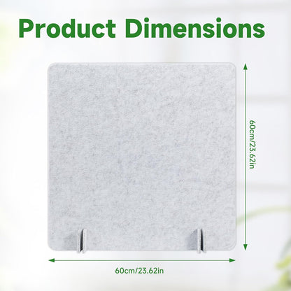 Desk Privacy Panel Acoustic Divider Panel Portable Desk Partition Desk Divider Noise Visual Isolate Table Divider for Student Study Office Library (Gray-6, 23.6" x 23.6")