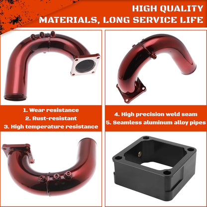 3" High Flow Intake Elbow Tube with Heater Spacer for Dodge Ram 2500 3500 2003-2007 5.9L Cummins Diesel