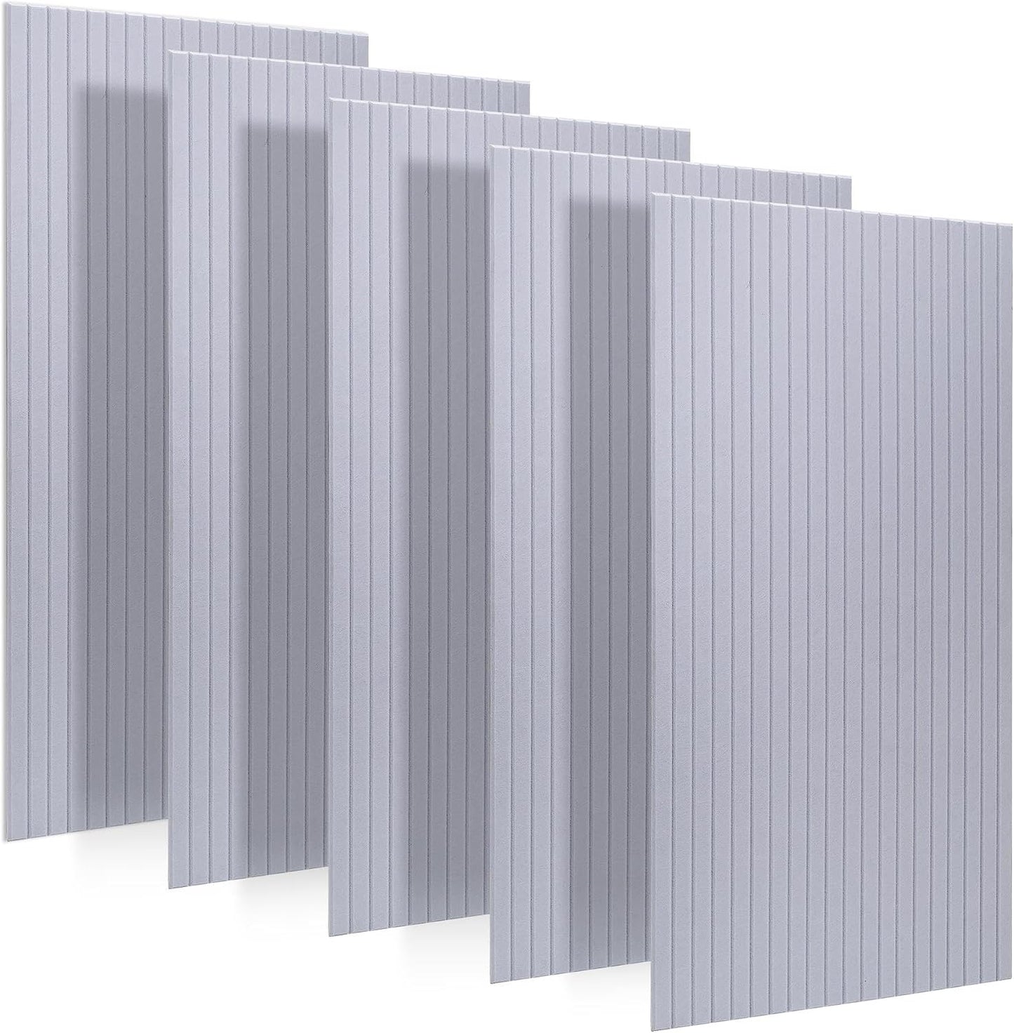 5 Pack Large Acoustic Panels for Wall Sound Proof 47.2 x 23.6 x 0.4 Inch Sound Dampening Panels for Wall Decor Wood Veneer Sound Absorbing Wall Panel for Bedroom Home Studio Office (Teak)