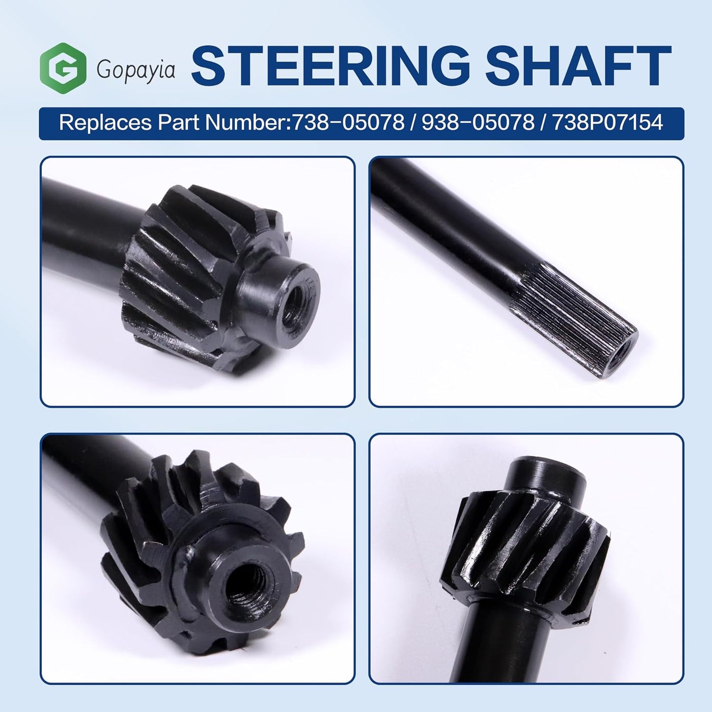 617-04094 Steering Rod Shaft Sector Gear Kit for MTD for Cub Cadet for Troy Bilt for Craftsman Mower Replace 948-0389 938-05078 738-05078 738P07154