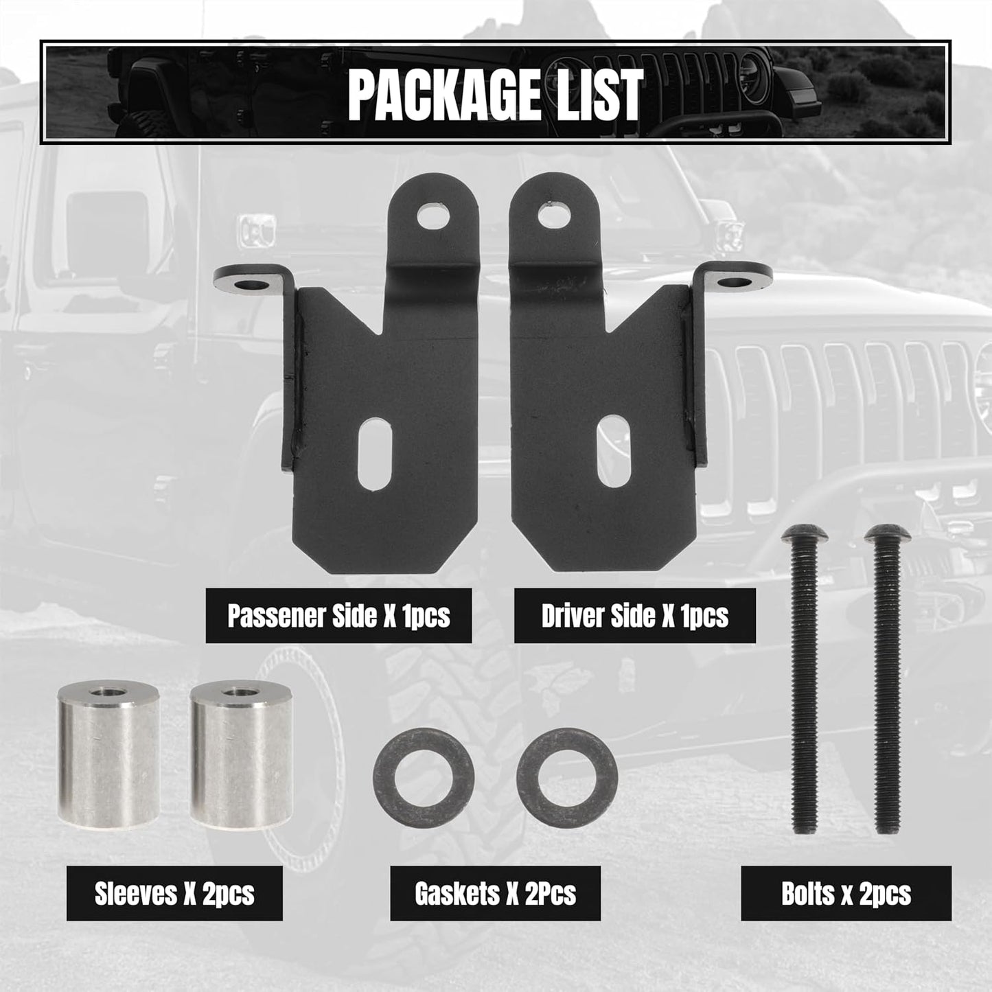 A-Pillar Mount Replaces 7318 Light Mounting Bracket Fits for Jeep Wrangler JL 2018-2019