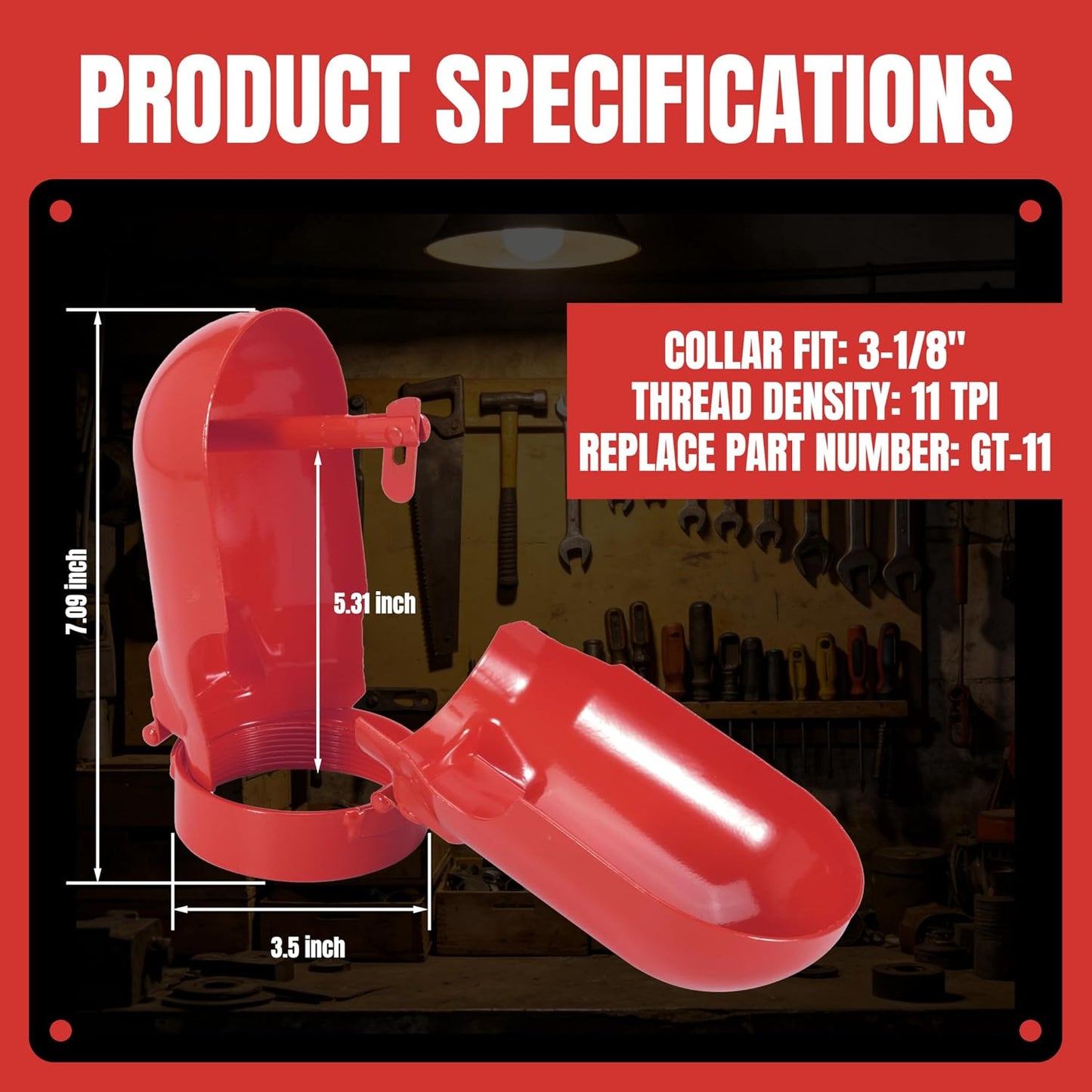 Acetylene Gas Cylinder Regulator Safety Cap Protector 3-1/8” x 11 High Pressure Gas Cylinder Tank Valve Protection Cap, Fall-Proof Steel Gas Cylinder Cap for Storage Transport