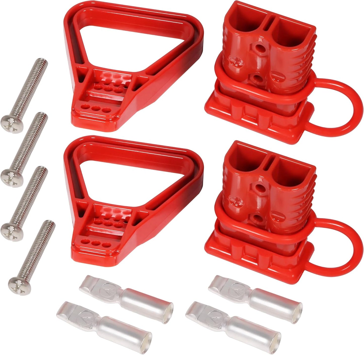 175A 600V Battery Quick Connect/Disconnect Connectors 1/0 AWG Wire Harness Cable Plug Kit with Handle and Protect Cover 2Pack