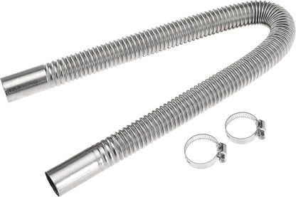 60cm 1 inch Diesel Heater Exhaust Pipe Generator Exhaust Extension Fuel Tank Diesel Gas Vent Hose with Clamps