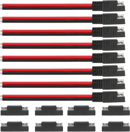 1FT 10AWG SAE Extension Cable, 10 Gauge SAE Connector Cable 10 AWG 2 Pin Quick Disconnect for Solar RV Automotive, 4PCS