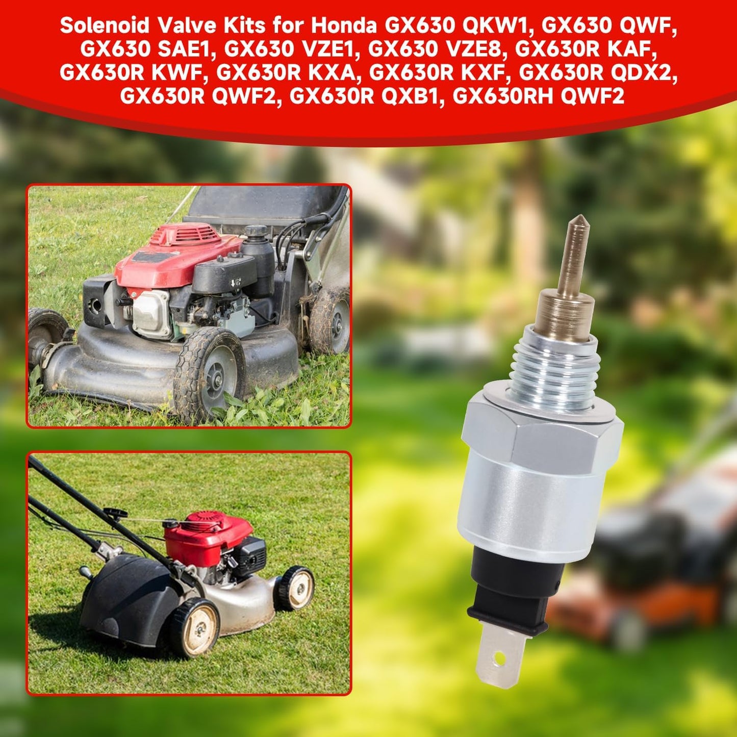 Solenoid Valve Kits for Honda GX630 GX630R GX630RH GX660RH GX690R GX690RH GXV660R GXV660RH GXV690R Replaces 16200-Z6L-003H 16200Z6L003 16200-Z6L-003