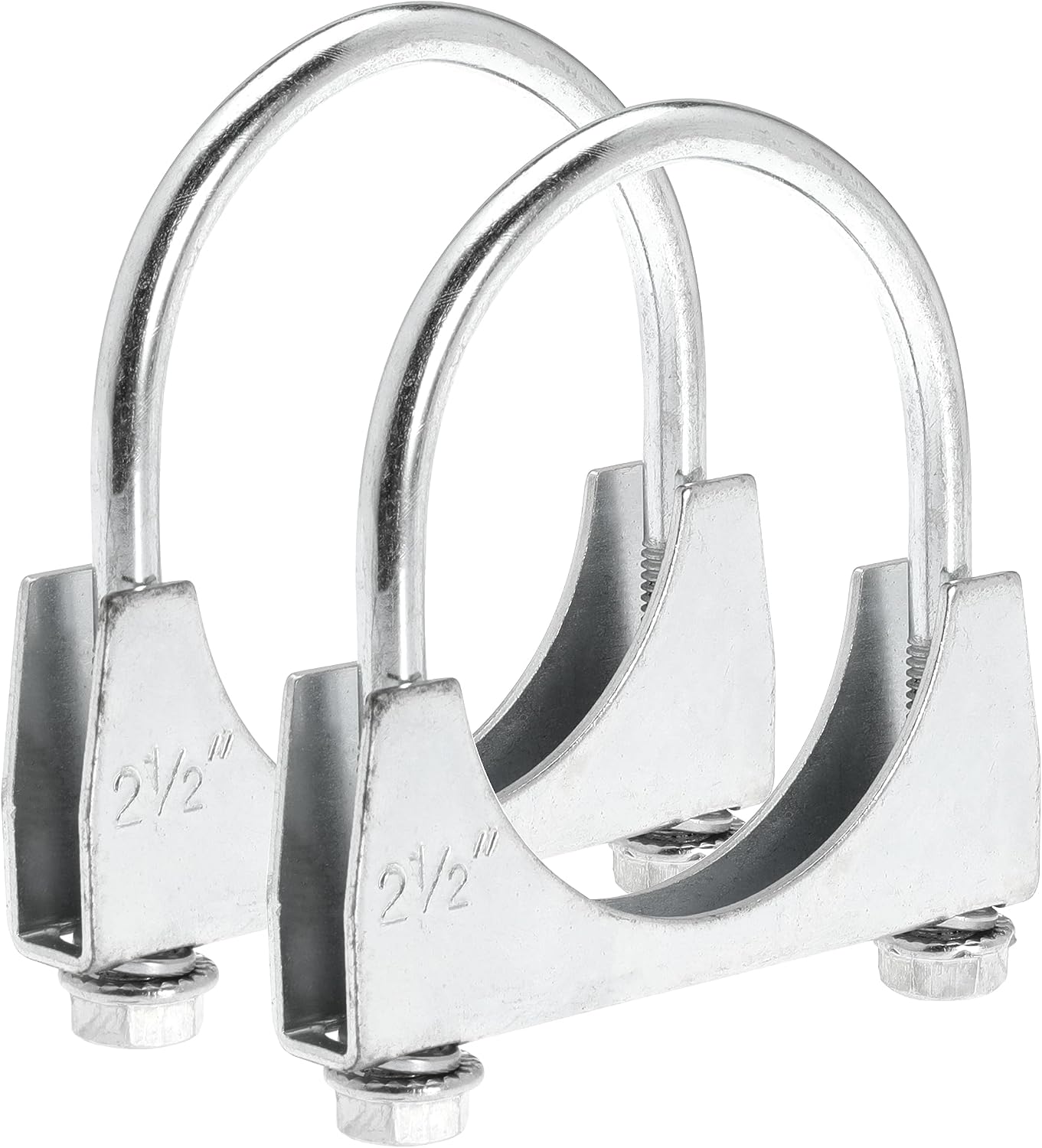 2-1/2" U Bolt Exhaust Clamp - 2.5 Inch U-Bolt Muffler Clamps Clip Replacement for RV UTV Tractor Motorcycle System