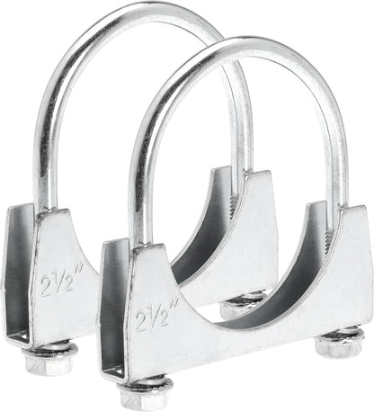 2-1/2" U Bolt Exhaust Clamp - 2.5 Inch U-Bolt Muffler Clamps Clip Replacement for RV UTV Tractor Motorcycle System