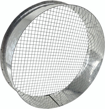 8" Galv Steel Outside Dryer Vent Cover Weatherproof Hood w/Mesh Screen | Rustproof galvanized steel vent cover blocks rain & wind. Built-in mesh stops birds & mice. Fits standard 8" ducts easily