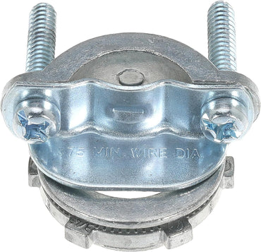 3/4 Inch Cable Connector, Clamp Type Cable Connectors, Zinc Steel for Metallic Conduit Protect Cables, fits Electrical Box Wire Clamps