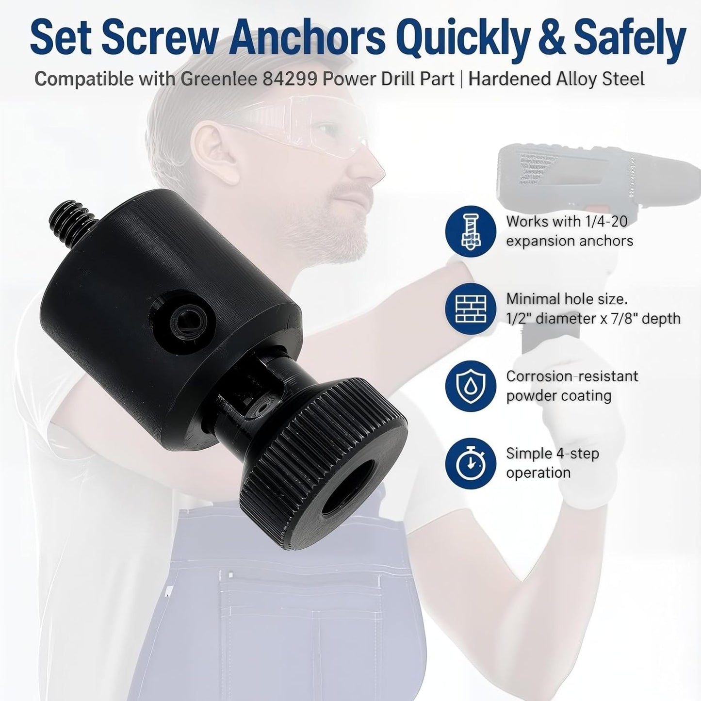 Screw Anchor Expander Replace 868 1/4" - 20 Anchor Power Drill Part For Caulking Anchor Size For Greenlee
