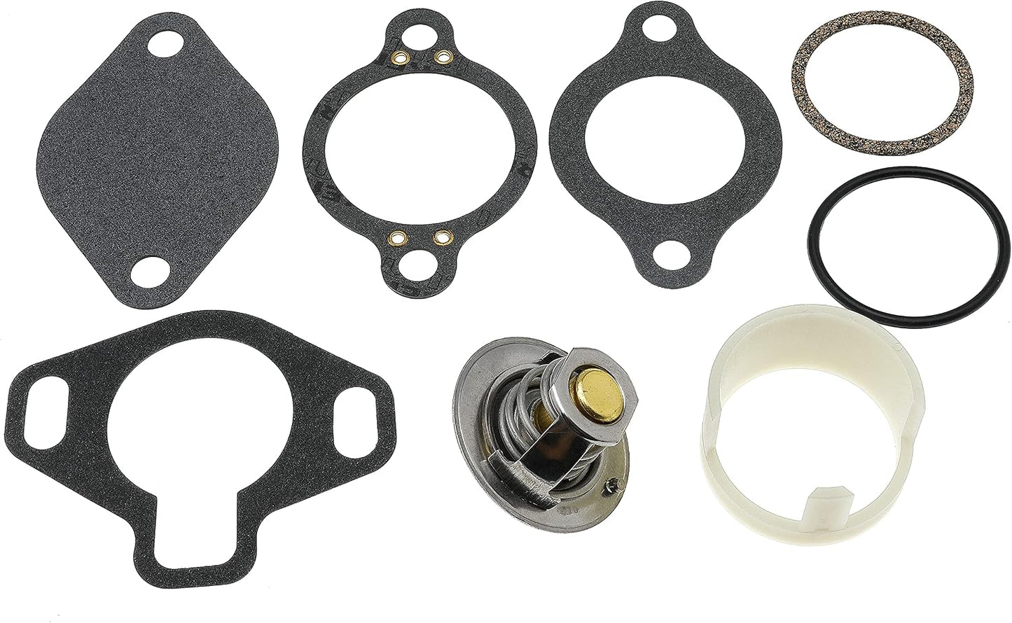 Thermostat Kit 160 Degree 807252Q5 and Gaskets Sleeve 23-806922 for Mercury for Marine for Mercruiser 4.3 5.0 5.7 V6 V8 Engine Replace 807252T5 807252T8 23806922 ‎ 807252T 5