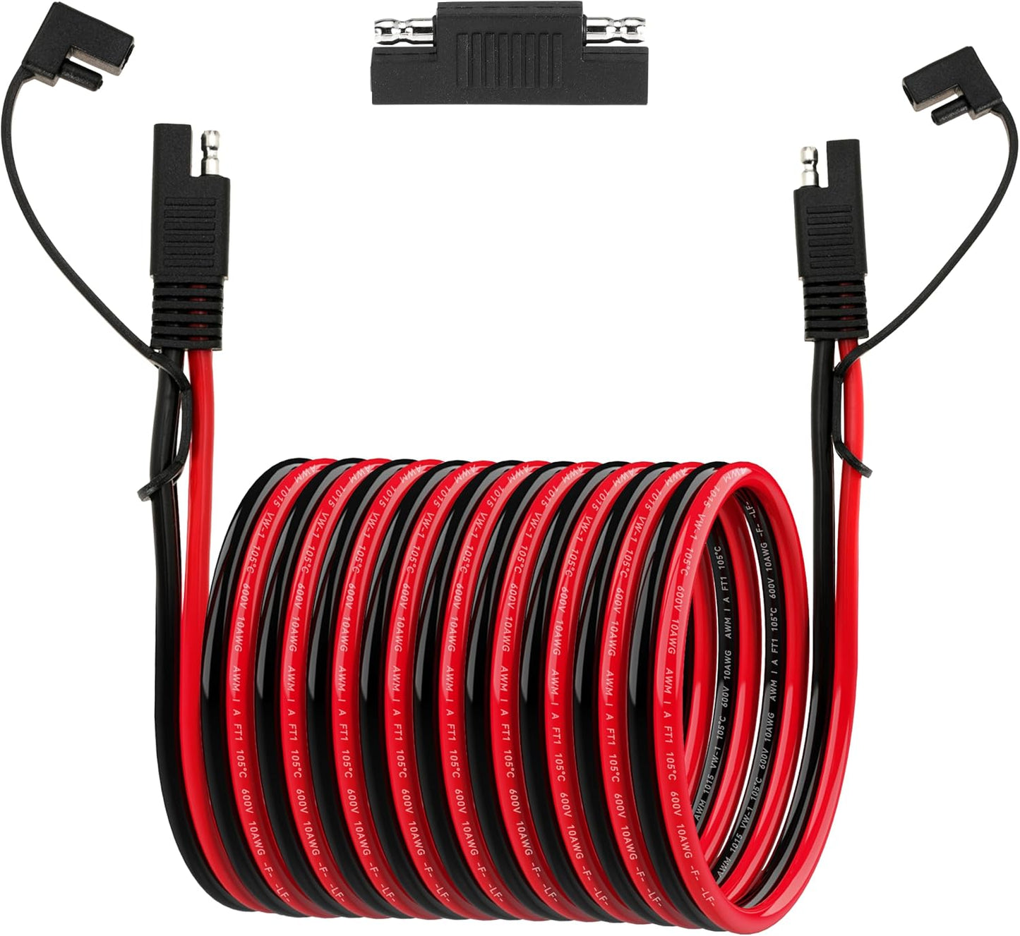 6FT 16AWG SAE Extension Cable, 16 AWG SAE Quick Disconnect Wire Harness 16 Gauge with Polarity Reverse Adapter for Solar Panel RV Battery Automotive and Marine Applications (16AWG 6FT)