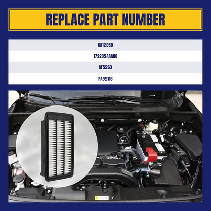 CA12050 Engine Air Filter for Honda Civic 1.5L L4 TURBOCHARGED 2016~2021 for CR-V 1.5L L4 TURBOCHARGED 2017-2021 Car Air Filter Replaces 172205AAA00, 1 Pack