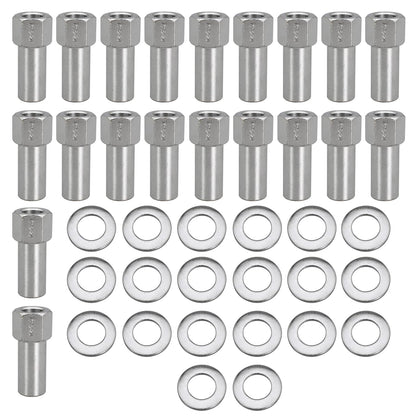 7/16"-20 Wheel Lug Nut for Cragar for SST Mag with Center Washer Open Ended, 13/16” Hex 2.01” Total Length (20Set)