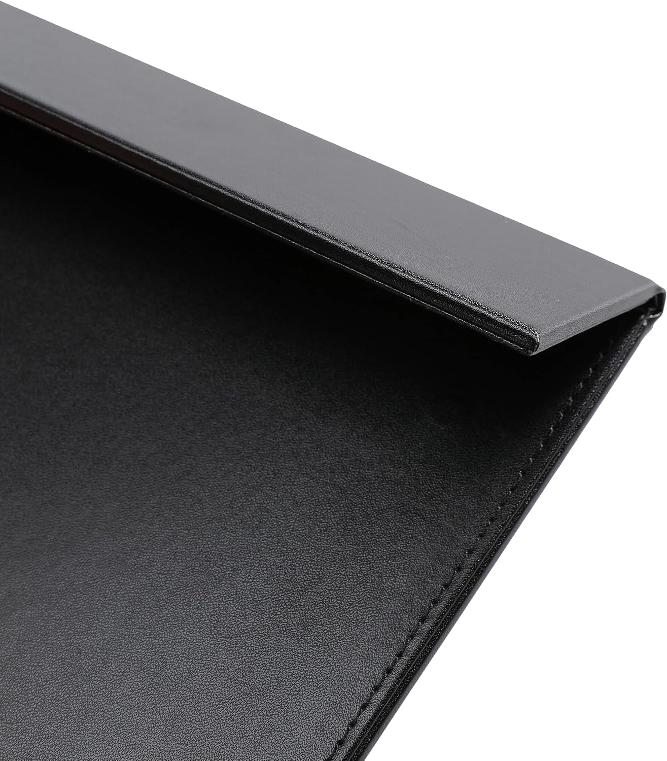 34" x 20" Leather Desk Blotter with Side Rails for Writing Leather Executive Desk Pad Protector Desk Mat for Office Home Workplace Black