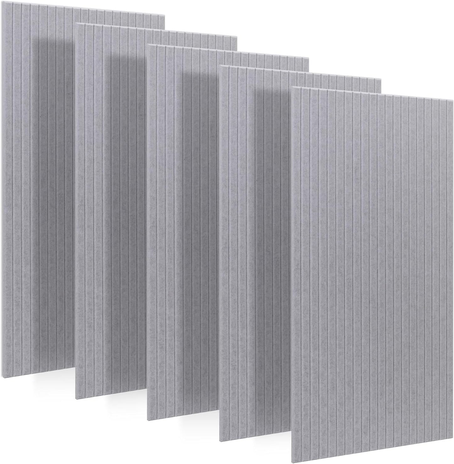 5 Pack Large Acoustic Panels for Wall Sound Proof 47.2 x 23.6 x 0.35 Inch Sound Dampening Panels for Wall Decor Sound Absorbing Polyester Fiber Wall Panel for Bedroom Home Studio Office