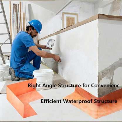 Waterproof Membrane for Shower 3.8 ft x 29 ft / 108 Square Feet Waterproofing Shower Membrane 19.7mil Thickness Waterproof for Sauna Bathroom Walls Tile Underlayment (4Pc-Outside Corner)
